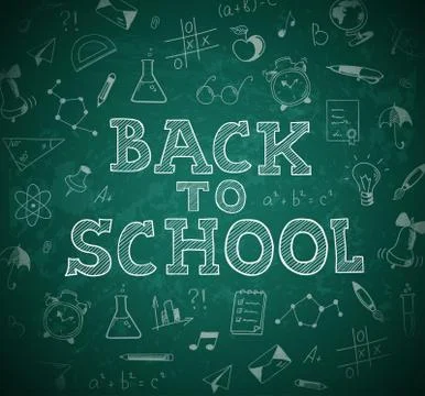 Back to school vector background Illustrazione stock