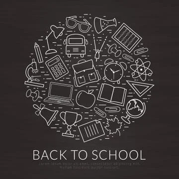 Back to school vector background. Stock Illustration