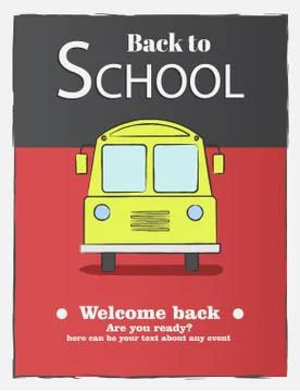 Back to school vector banner design. Vector illustration. Stock Illustration