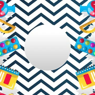 Back to school vector cartoon background Stock Illustration