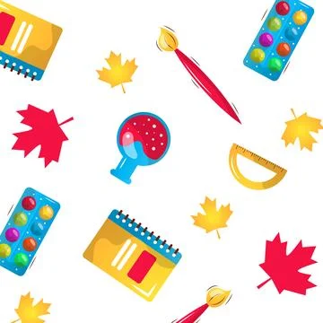 Back to school vector cartoon background Stock Illustration