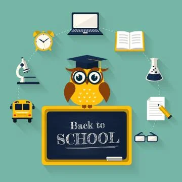 Back to school. Vector concept of education. Stock Illustration