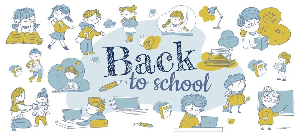 Back to school vector concept Stock Illustration