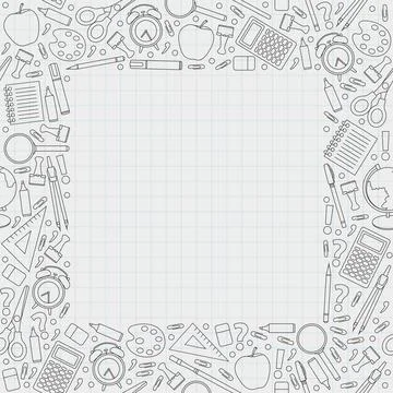 Back to school vector drawing. Internet education online. Background イラスト素材