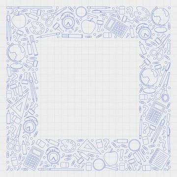 Back to school vector drawing. Internet education online. Background イラスト素材