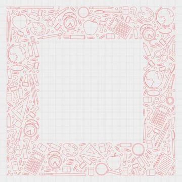 Back to school vector drawing. Internet education online. Background イラスト素材