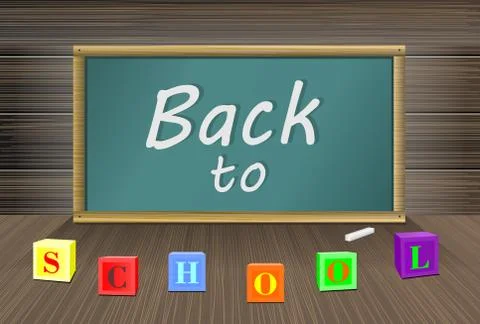 Back to school, vector Eps10 image. Illustrazione stock