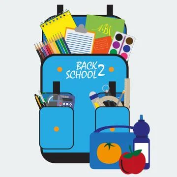 Back to school vector format Stock Illustration