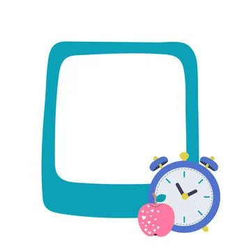 Back to school vector frame Stock Illustration