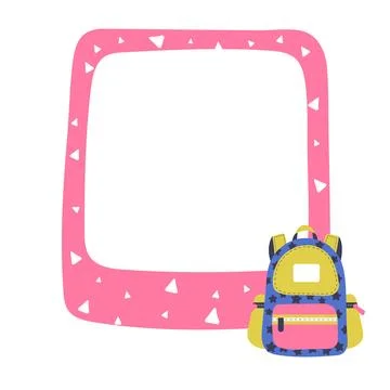 Back to school vector frame Stock Illustration