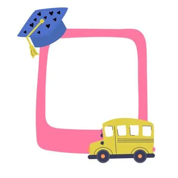 Back to school vector frame Stock Illustration