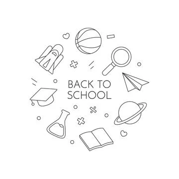Back to school Vector illustration. Drawing design concept. Stock Illustration