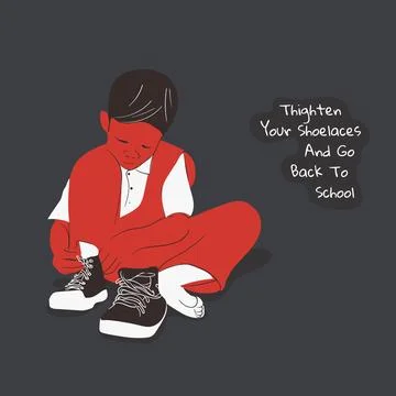 Back to school. vector illustration of elementary school children wearing s.. Stock Illustration