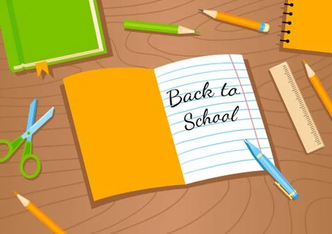 Back to school vector illustration. Stock Illustration