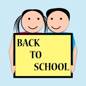 Back to school vector illustration Illustrazione stock