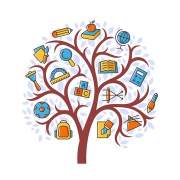 Back to school vector illustration Illustrazione stock