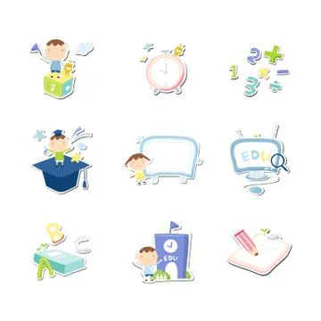 Back to school vector illustration set. education set Stock Illustration