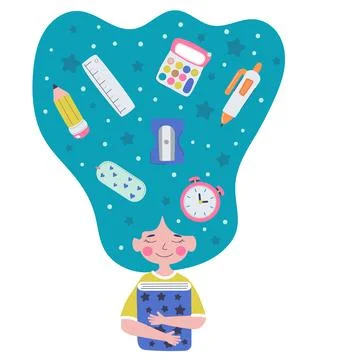 Back to school vector isolated illustration Stock Illustration