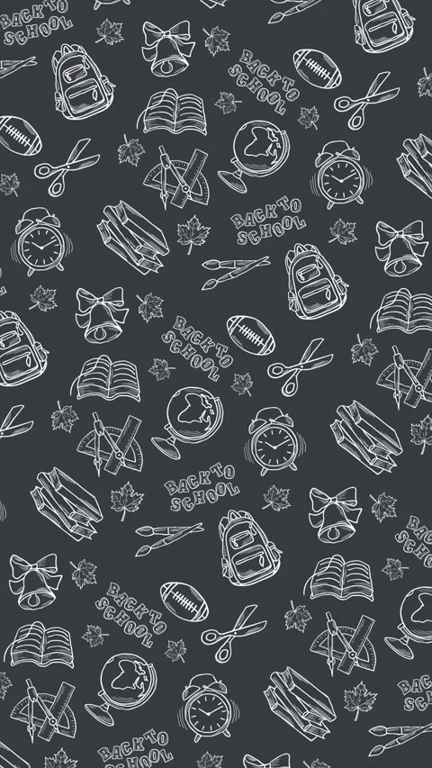 Back to School vertical background on a seamless loop Stock Footage 315115450