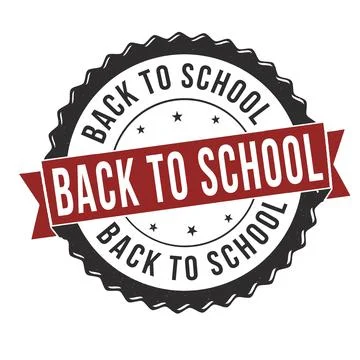 Back to school vintage rubber stamp Stock Illustration