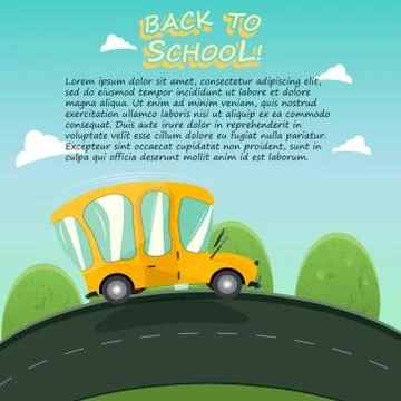 Back to School. Wide copy space for text Ilustración de archivo