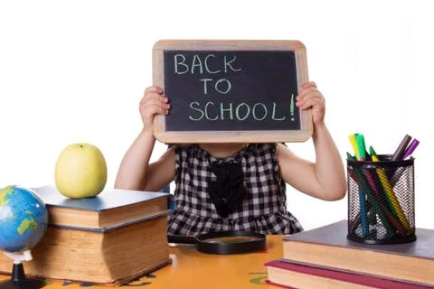 Back to school words on board Stock Photos