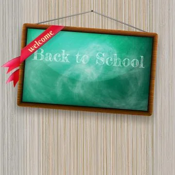 Back to school, written with chalk. EPS10 Stock Illustration