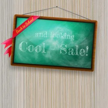 Back to school, written with chalk. EPS10 Stock Illustration