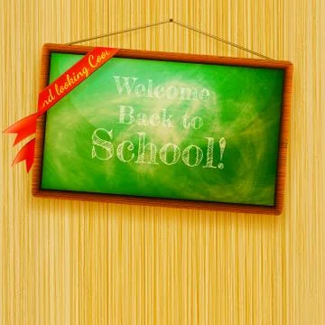 Back to school, written with chalk. EPS10 Stock Illustration