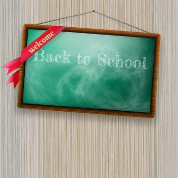 Back to school, written with chalk. EPS10 Stock Illustration