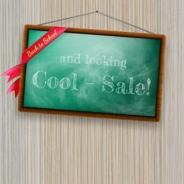 Back to school, written with chalk. EPS10 Stock Illustration