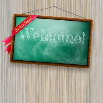 Back to school, written with chalk. EPS10 Stock Illustration
