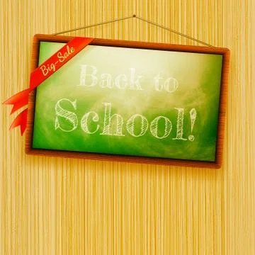 Back to school, written with chalk. EPS10 Stock Illustration