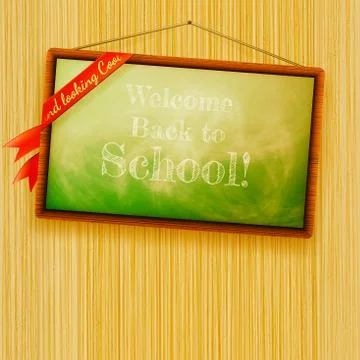 Back to school, written with chalk. EPS10 Stock Illustration
