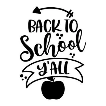 Back to school Y'all Stock Illustration