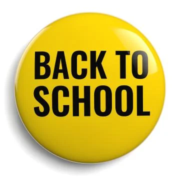 Back to School Yellow Circle Tag Stock Illustration
