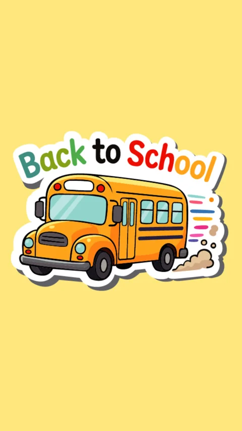 Back to School Yellow School Bus Education Transportation Animation Footage Stock Footage 337594846
