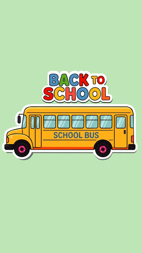 Back to School Yellow School Bus Transportation Education Footage Stock Footage 337911238