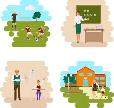 Back to scool concept Stock Illustration