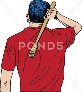 Back scratcher Stock Illustration