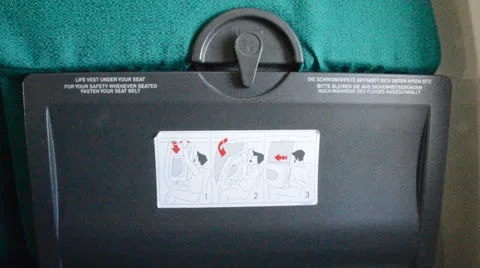 Back of a seat in airplane Stock Footage 22880928