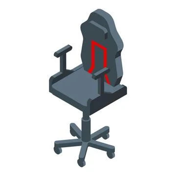 Back seat icon isometric vector. Computer monitor Stock Illustration