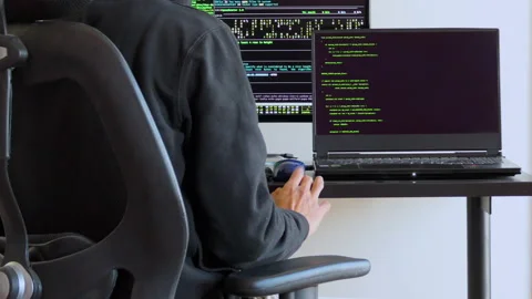Back shot of a anxious man tapping on desk and pumping fist as gesture of sucess Stock Footage 146607003