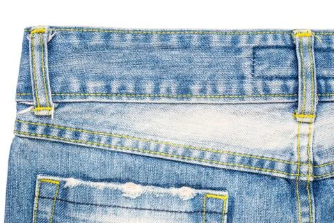 Back side of blue jeans Stock Photos