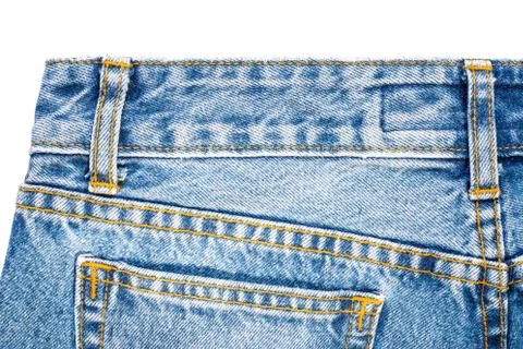 Back side of blue jeans Stock Photos
