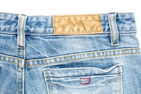 Back side of blue jeans Stock Photos