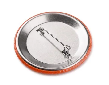 Back side of button badge Stock Photos