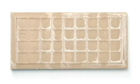 Back side of ceramic tile Back side of ceramic tile isolated on white Copy... 写真素材