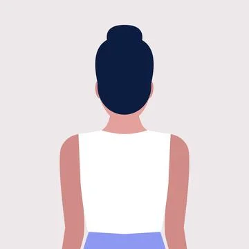 Back side of character Stock Illustration