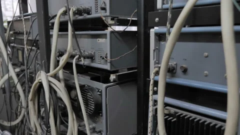 Back Side Of Digital Measuring Devices With Buttons And Wiring. Stock Footage 145641199